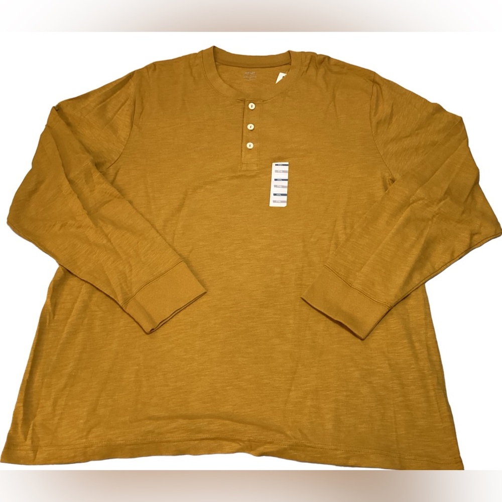 NWT Old Navy Men’s long sleeve tee XXL mustard yellow‎ - #600